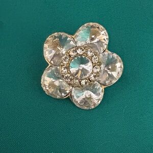 Vintage Ravioli Crystal Brooch